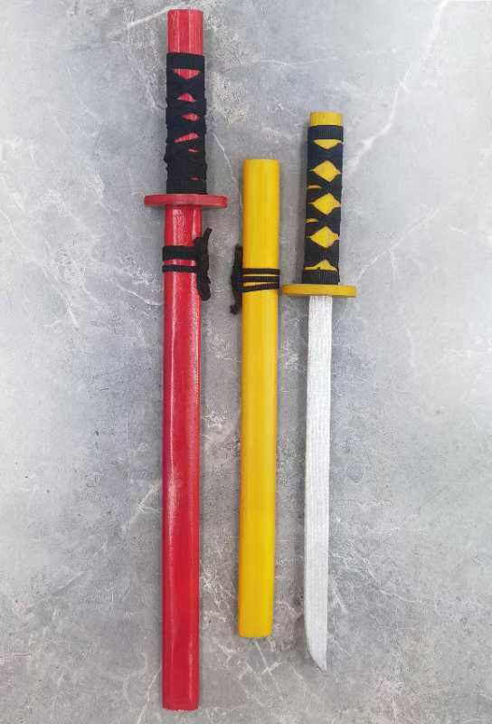 大号油漆武士木质木头刀剑日本刀东洋刀木刀景区热销竹木刀剑玩具 产品图