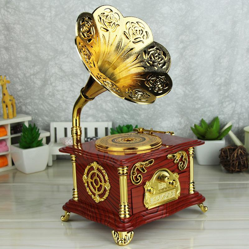 retro phonograph music box creative decoration crafts gift