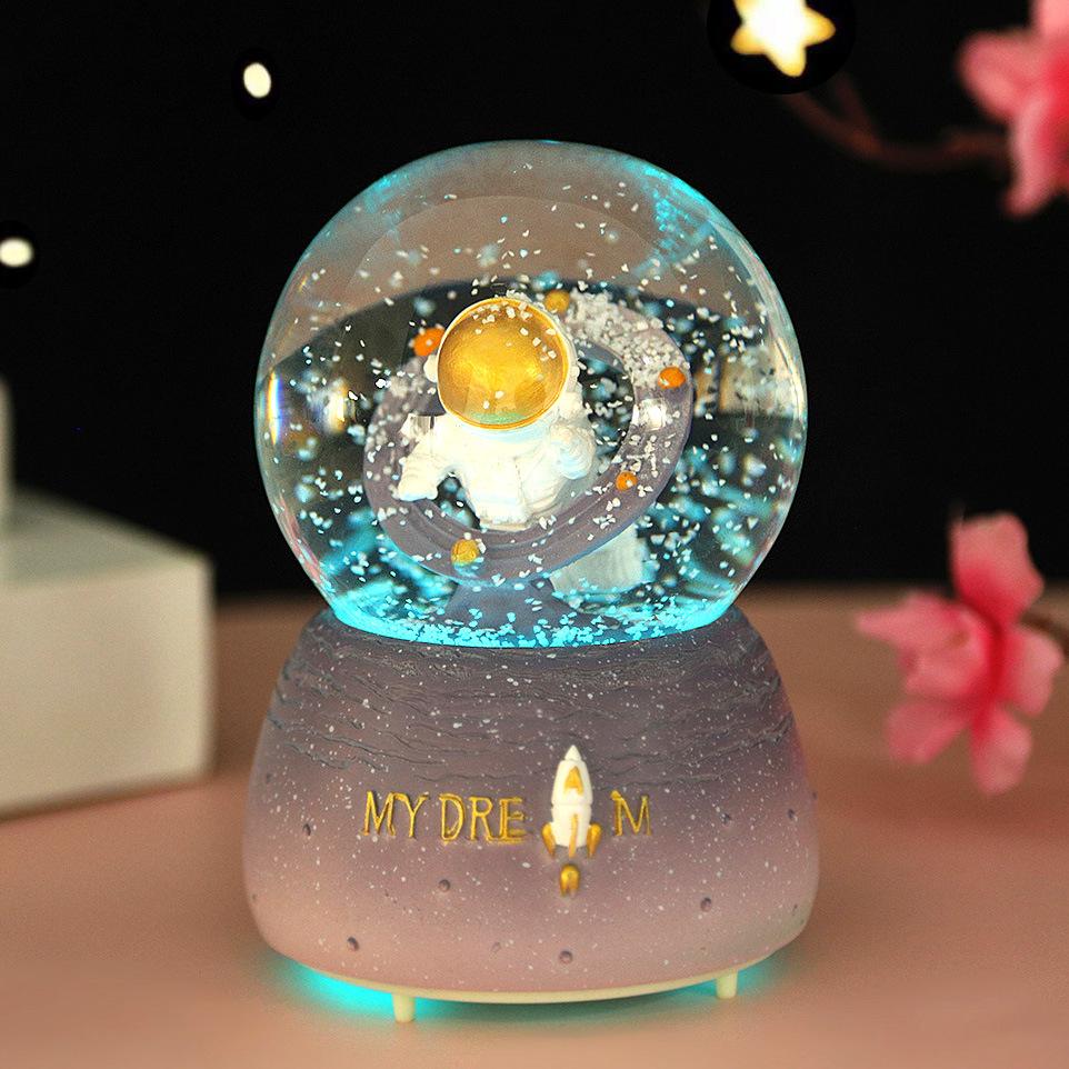 spaceman astronaut crystal ball children music box music box decoration boy gift birthday gift manufacturer new