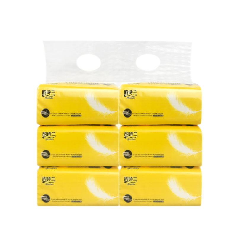 Factory Supply Original Wood Pulp Tissues Toilet Paper One Pack of Six Packs of Taobao Paper Extraction Gift Stall Push Tissue