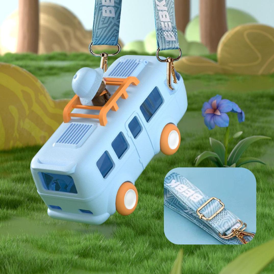 g446 north krypton new cartoon summer baby bus car water cup kettle outdoor stylish and portable cup with straw