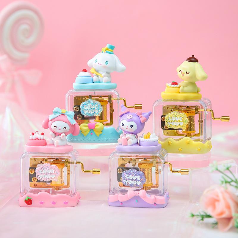 trendy new high-profile figure hedi rabbit big ears rabbit dingding dog hand music box desktop decoration music box