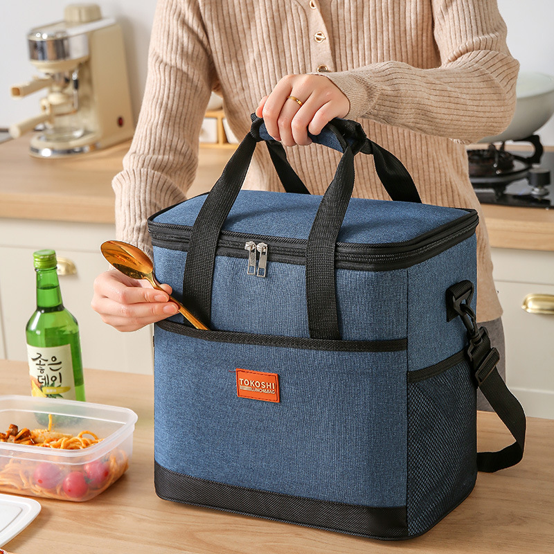 Large insulated bag, thickened fresh-keeping ice pack, waterproof peva picnic insulated bag, takeout delivery box, portable picnic bag detail image 16