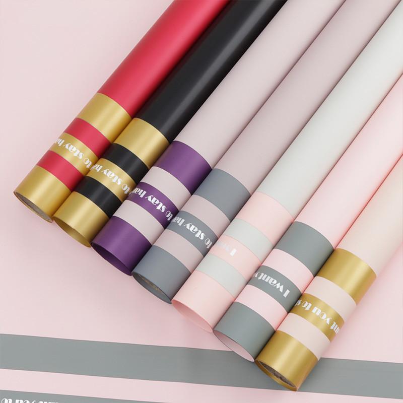 flowers wrapping paper duke of windsor english two-tone waterproof gold color paper floral bouquet dacal paper material wholesale