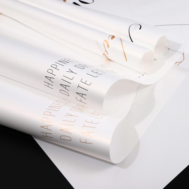 new ness simple flowers wrapping paper thick waterproof material dacal paper gift bouquet wrapping paper wholesale