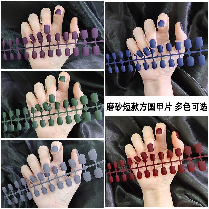 matte nail tip short round fake nails more than nail stickers nail tips nail tip wear short armor