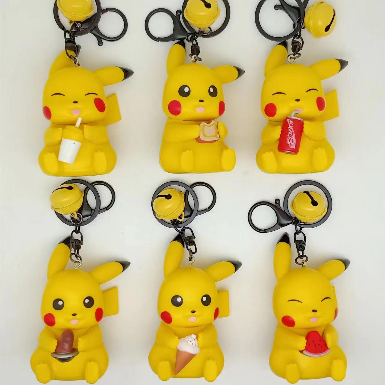 6 magic baby hand-made pikachu model pet elf pokemon doll keychain pendant toy