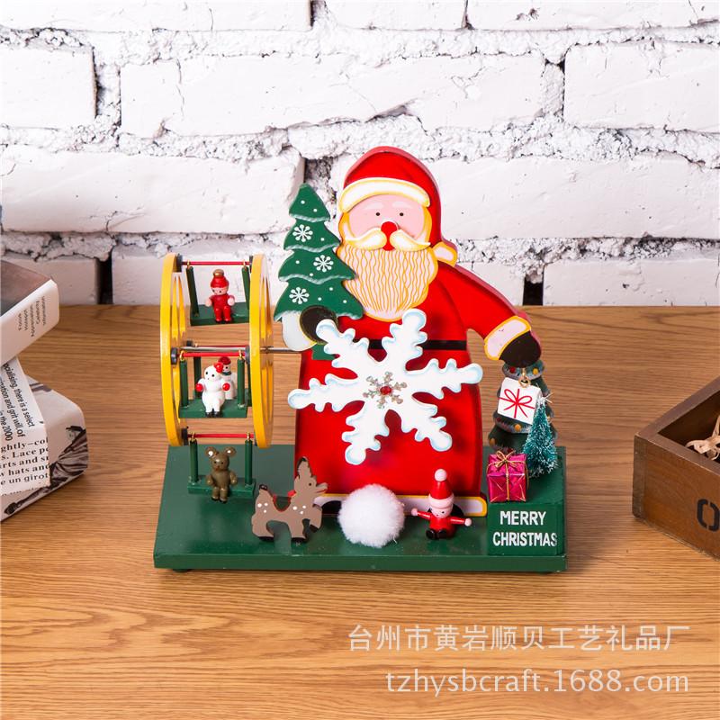 wooden christmas christmas crafts gift music box music bell music box can come to pictures and samples thumbnail