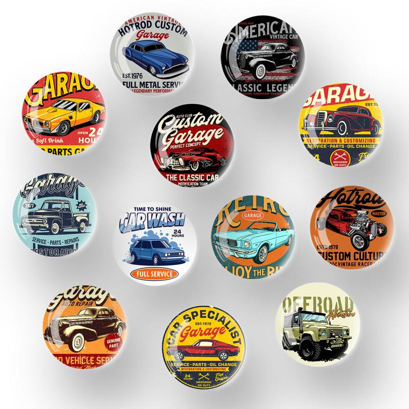 factory direct sales refrigerator stickers poster creative classic car crystal refrigerator stickers sports car magnetic stickers home decorations
