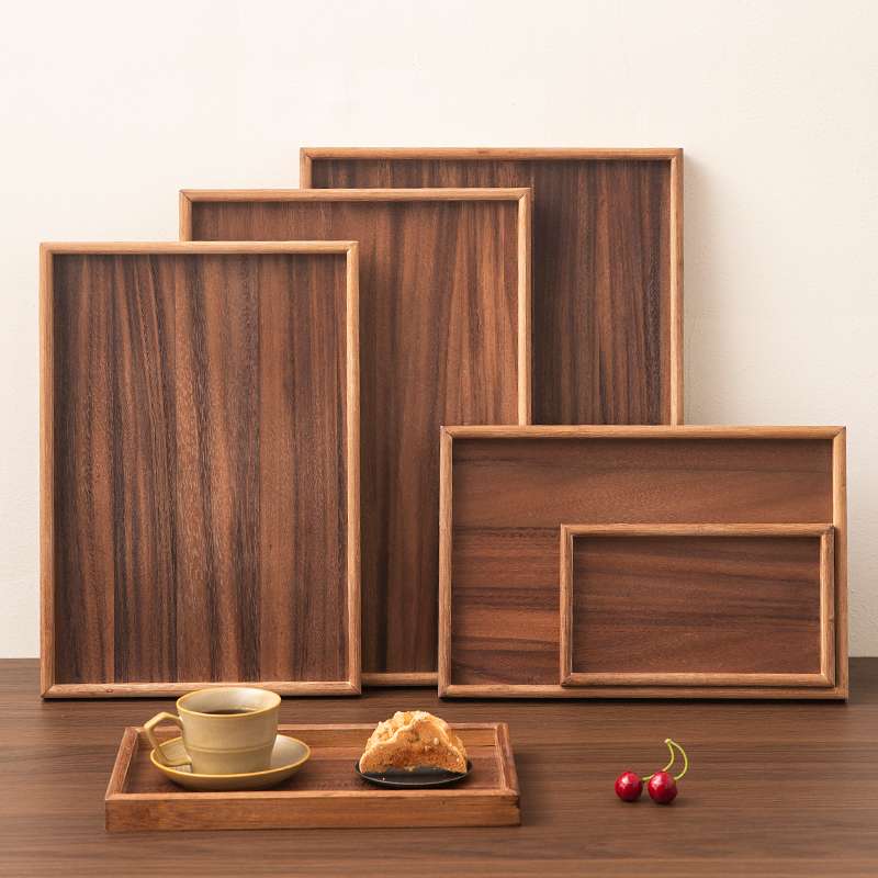 胡桃木茶托盘新中式实木木盘茶盘茶具茶托高档家用放茶杯茶水托盘详情图6
