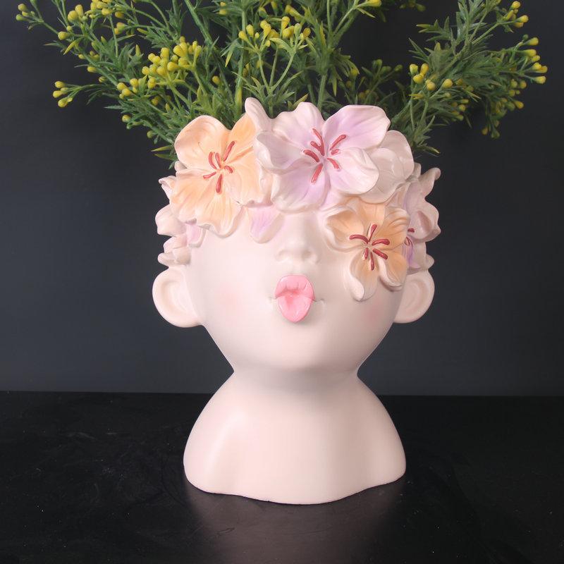 living room office soft home decoration modern home hallway decoration tv cabinet resin statue decoration flower pot