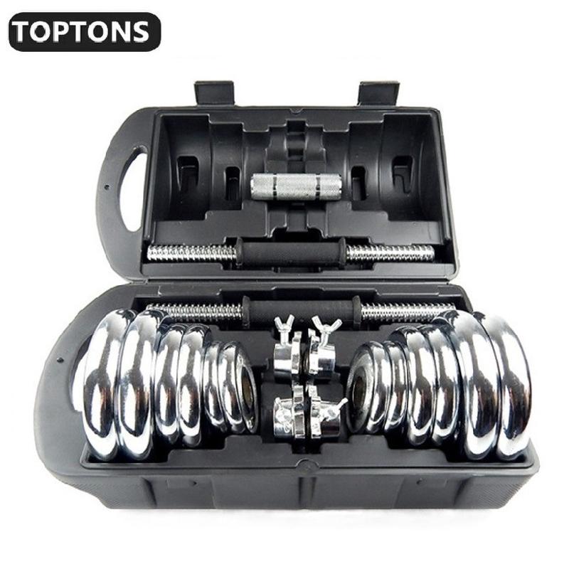 dumbbell boutique boxed electroplating men's dumbbell 15kg 20kg 30kg adjustable dumbbell barbell suit
