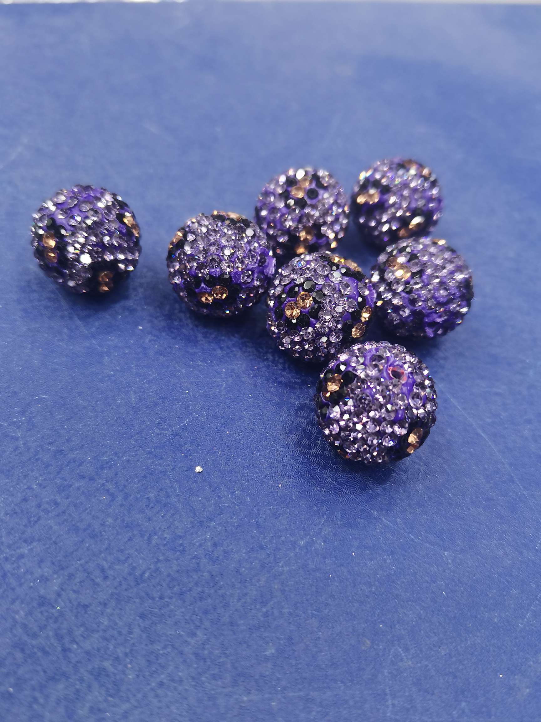 Lotus purple leopard print soft clay rhinestone jewelry accessories