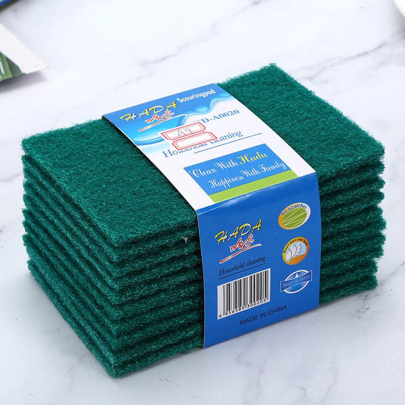 new green 0.8 sand scouring pad household rust cleaning dishwashing sponge single piece 5 pieces 10 pieces