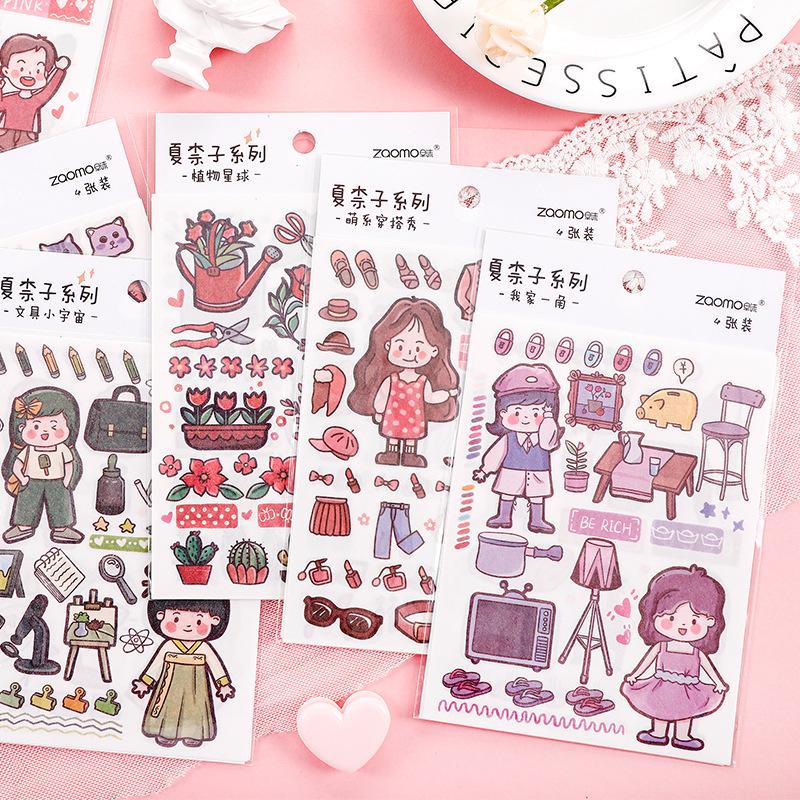early foam washi stickers summer chopsticks series cute cartoon journal diary decoration stickers 8