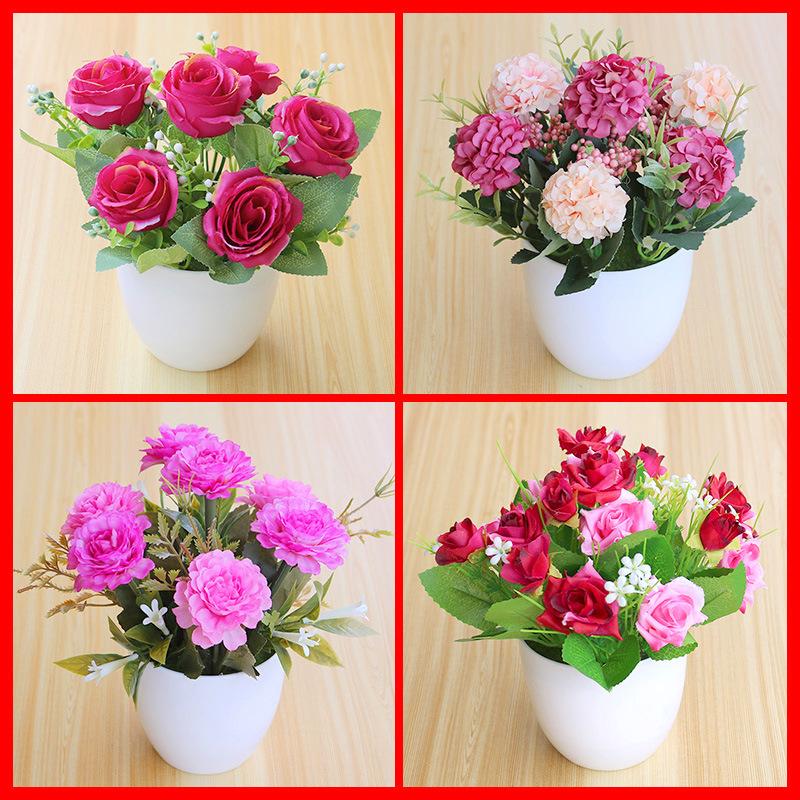 factory direct supply living room decorations little daisy fake flower bonsai creative display silk flower pot photography prop decoration