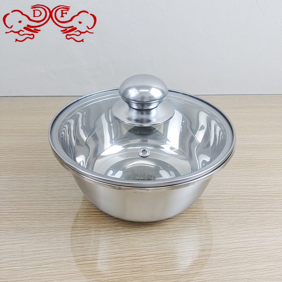 DF99060 and basin Stainless steel basin with cover Kneading basin Hair basin non-stick noodles Household kitchen baking DF TRADINGHOUSE Application Scenario