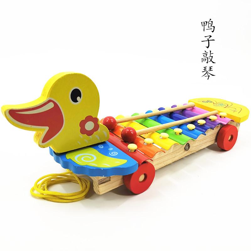 small yellow duck percussion piano music box percussion piano 8 music instrument children's musical instruments early education puzzle scientific and educational toy stall toys