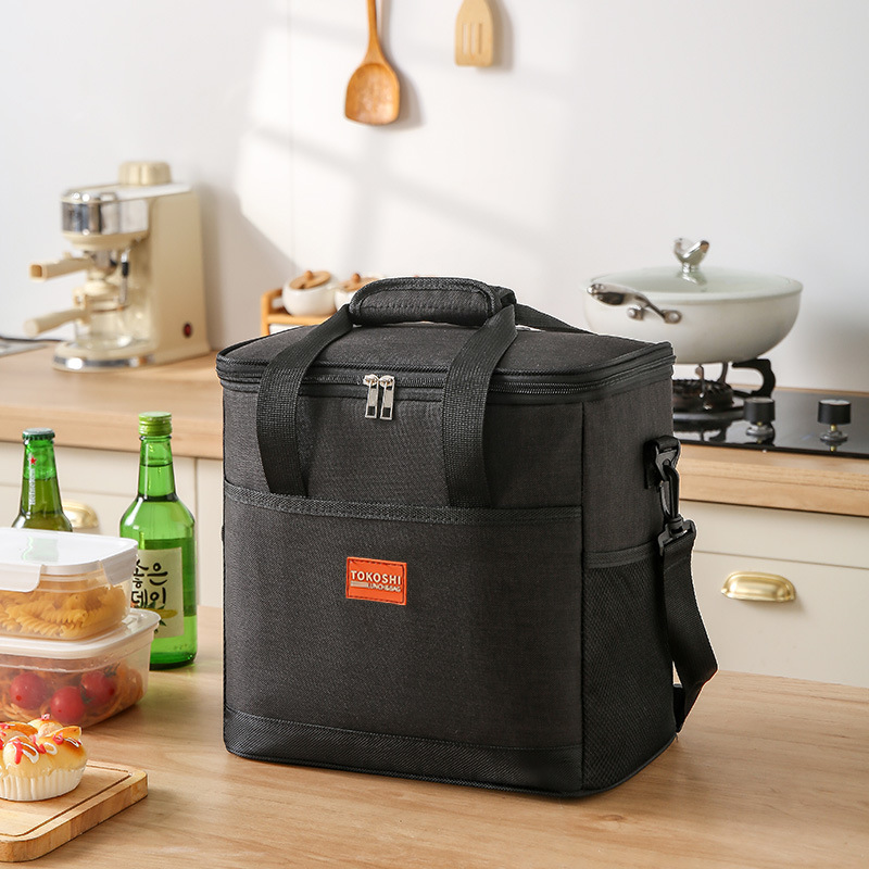 Large insulated bag, thickened fresh-keeping ice pack, waterproof peva picnic insulated bag, takeout delivery box, portable picnic bag detail image 12