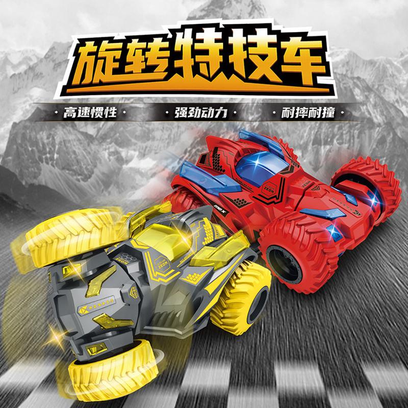 double-sided rock crawler off-road children's toy car car cool rotating head inertia rolling stunt car wholesale