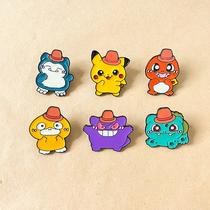 pokémon cartoon metal brooch cute gengar pokemon badge creative schoolbag pin accessories
