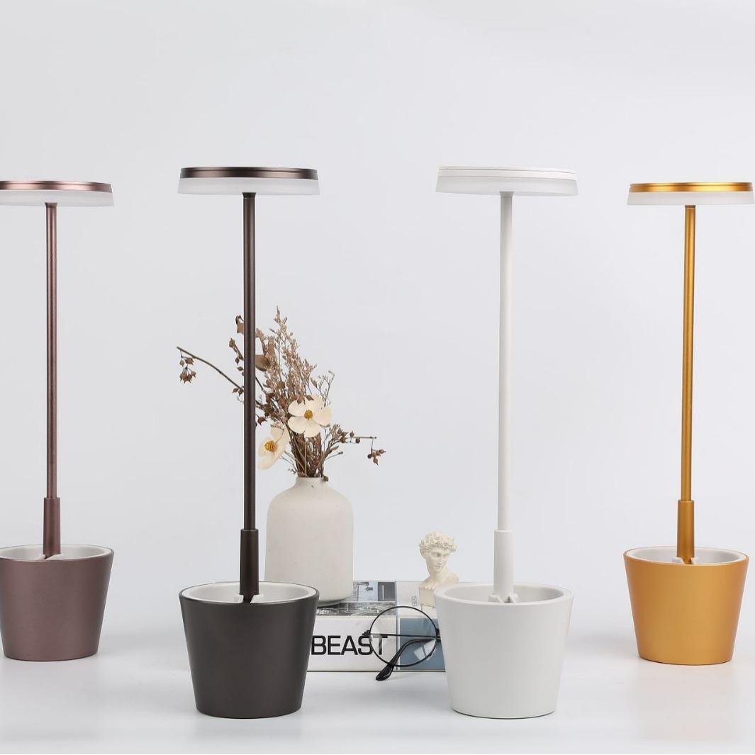 cross-border led high-leg lamp usb flower pot lamp multifunctional bedroom living room lamp ambience light decoration charging i-shaped table lamp
