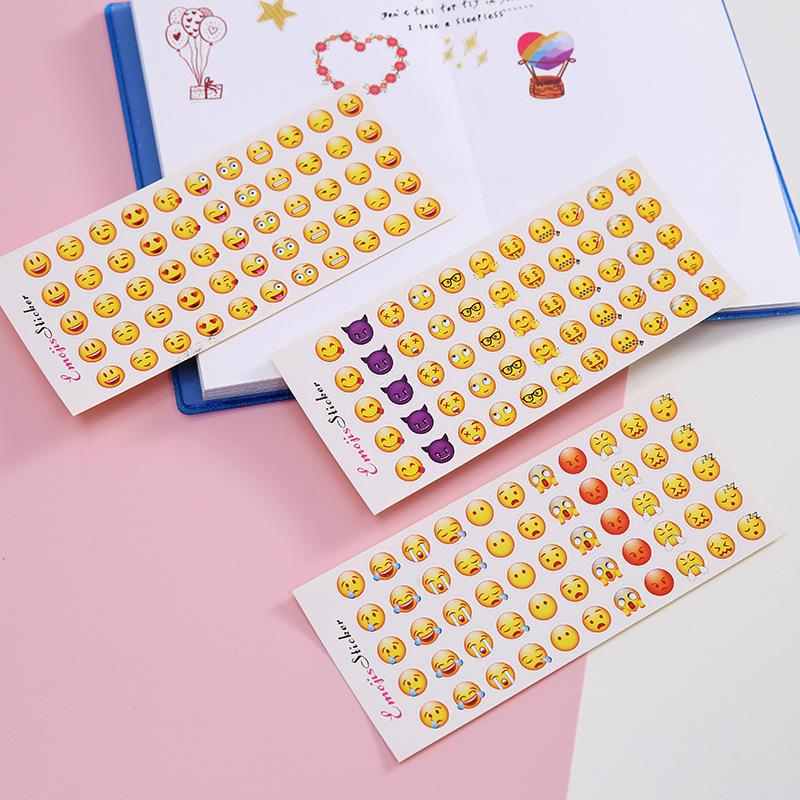 Creative 12-Piece Facial Expression Stickers Facial Expression Stickers Mini Small Facial Expression Mobile Phone Diary Decoration Stickers