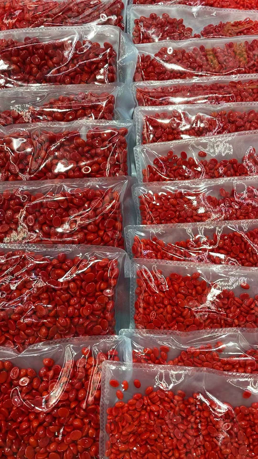 玻璃戒面瓷红颜色