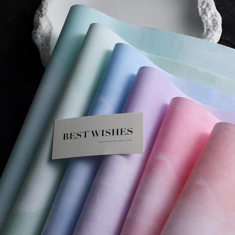 high-grade watercolor blooming paper waterproof fenghua paper thickened flowers wrapping paper internet celebrity handicraft diy material