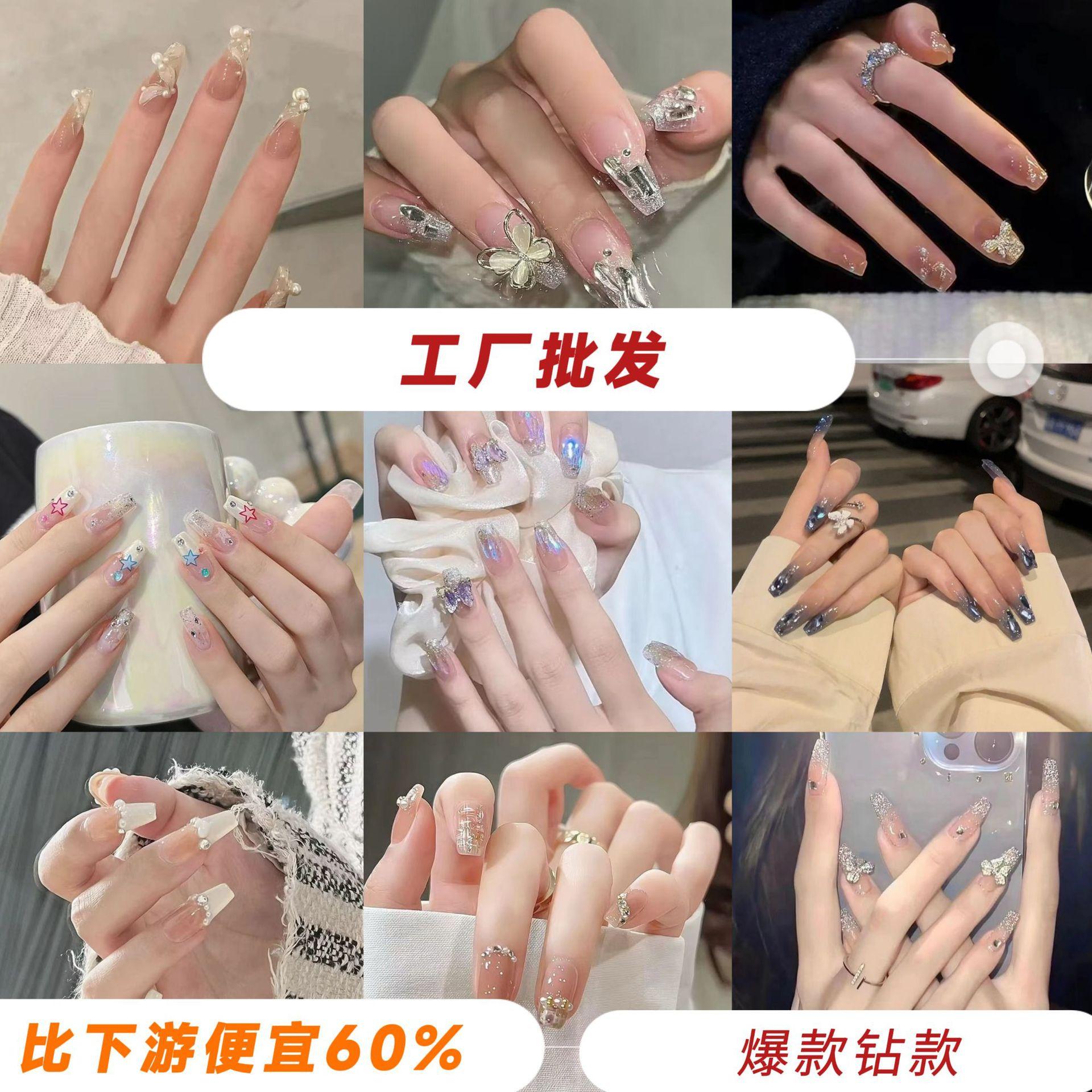 wear armor mid-length nail stickers fake nails detachable finger nail tip internet popular wear nail tip wearable