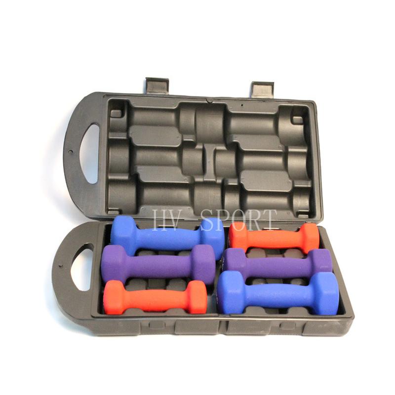 Women's Dumbbell Home Fitness Gift Box Hexagonal Plastic Dipping Dumbbell Frosted Set Combination 9kg10kg