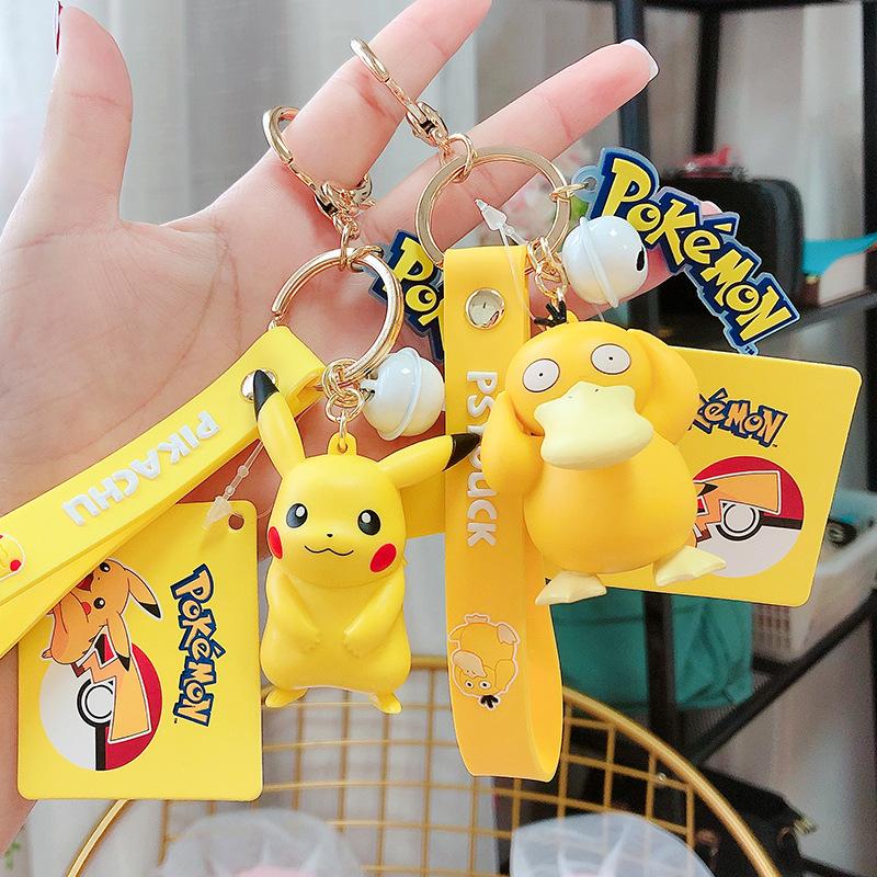 genuine pokemon pet elf psyduck magic baby keychain pendant cartoon cute doll creative