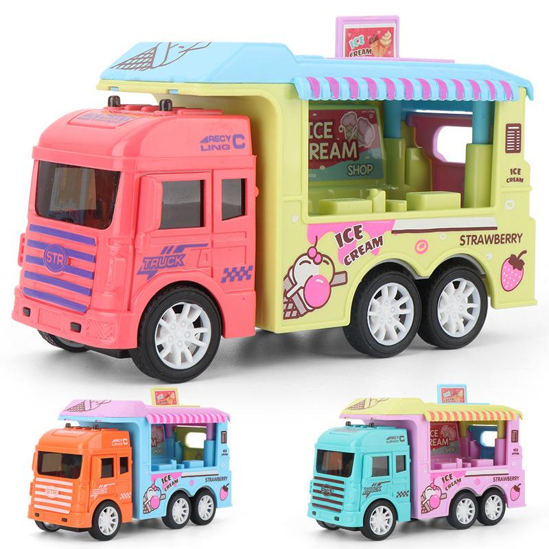 children's toy boy cartoon inertia toy car ice cream truck cake toy car model supermarket toy gift