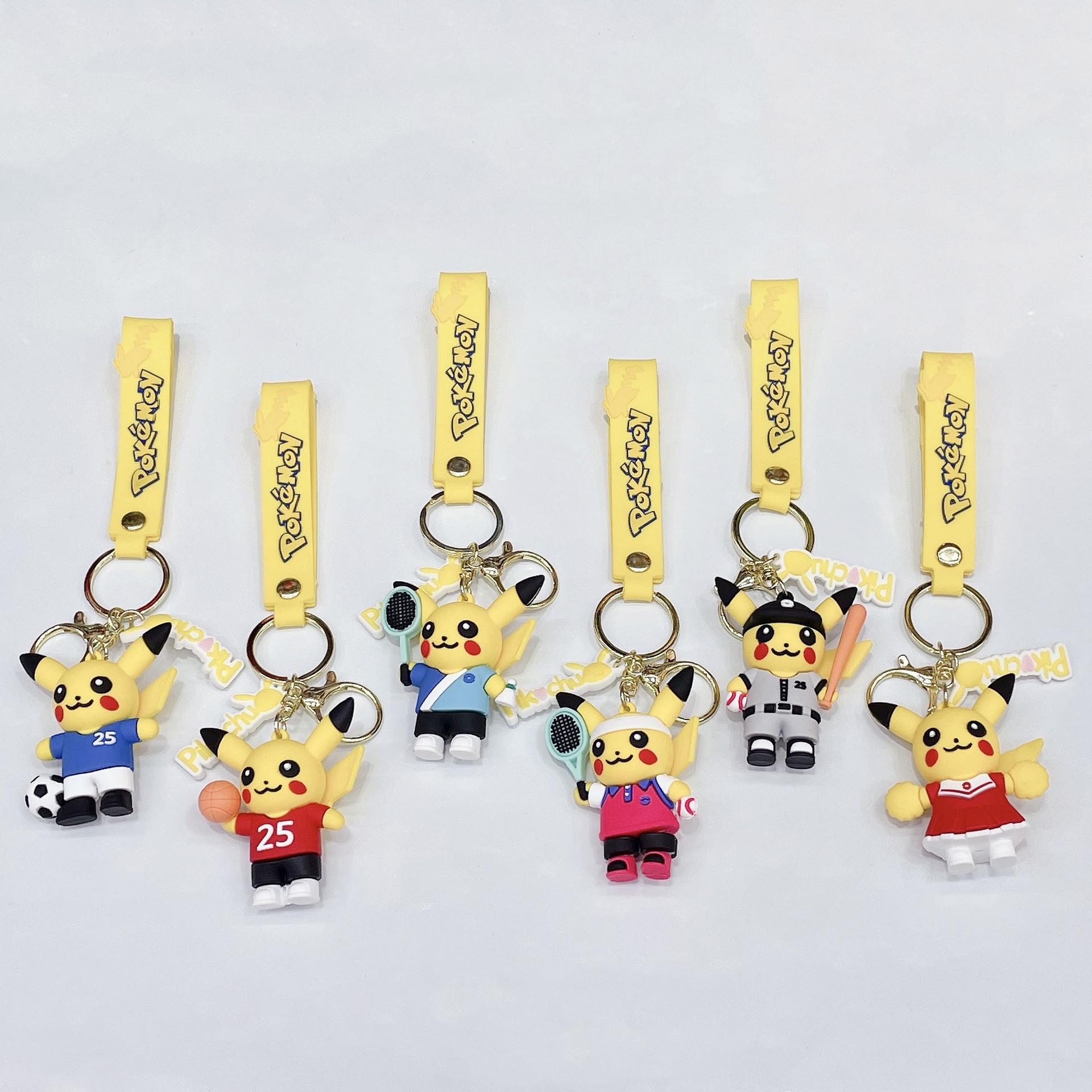 New Creative Pikachu Keychain Cute Backpack Pokémon Doll Pokemon Pendant Small Jewelry Wholesale