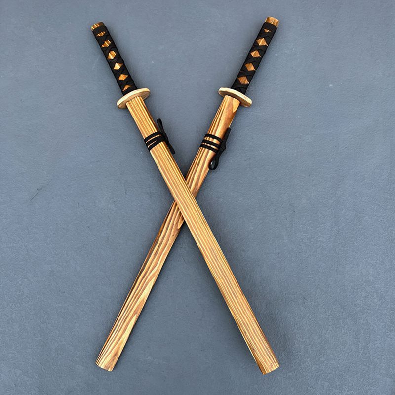 木质碳化武士木头刀剑带剑鞘仿真武术玩具表演道具模型工艺品礼物 详情图4