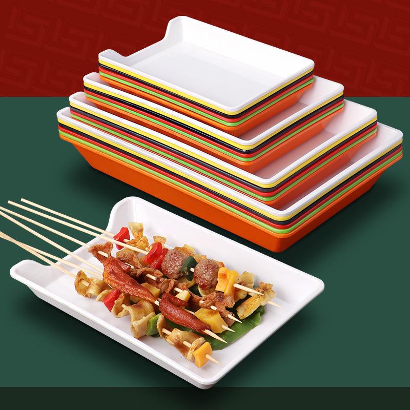 color good smell stick self-service selection dish rectangular plate commercial hot pot tableware display cabinet plastic plate wholesale