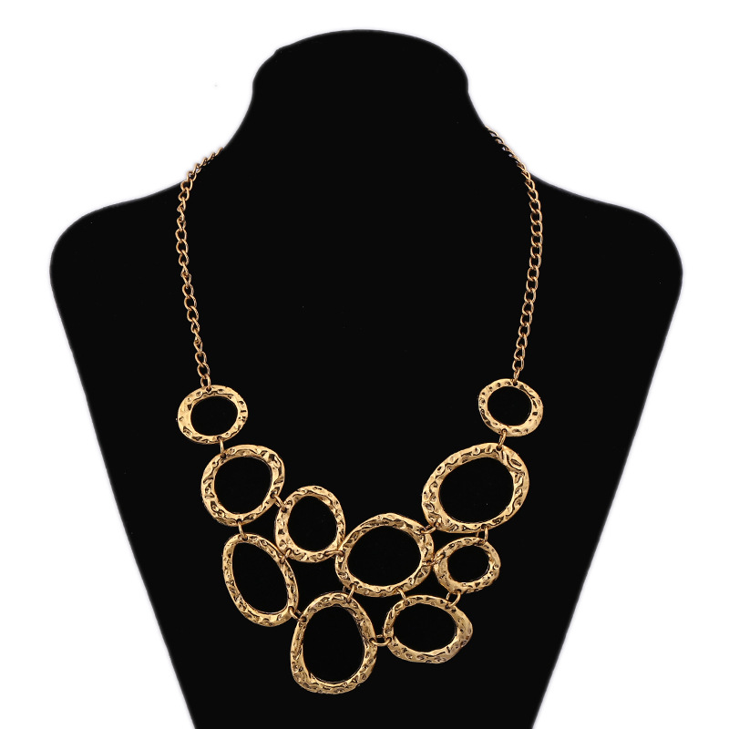 时尚夸张项链不规则合金复古配饰饰品项链一件代发