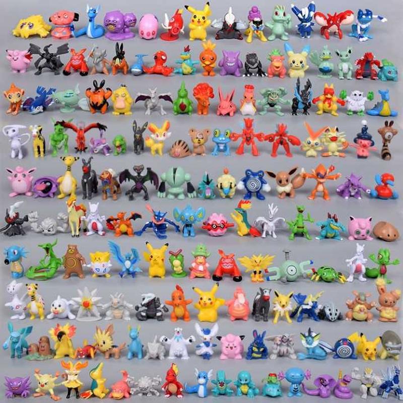 cross-border mini pet elf hand-made 144 pokemon game figurine doll model ornaments