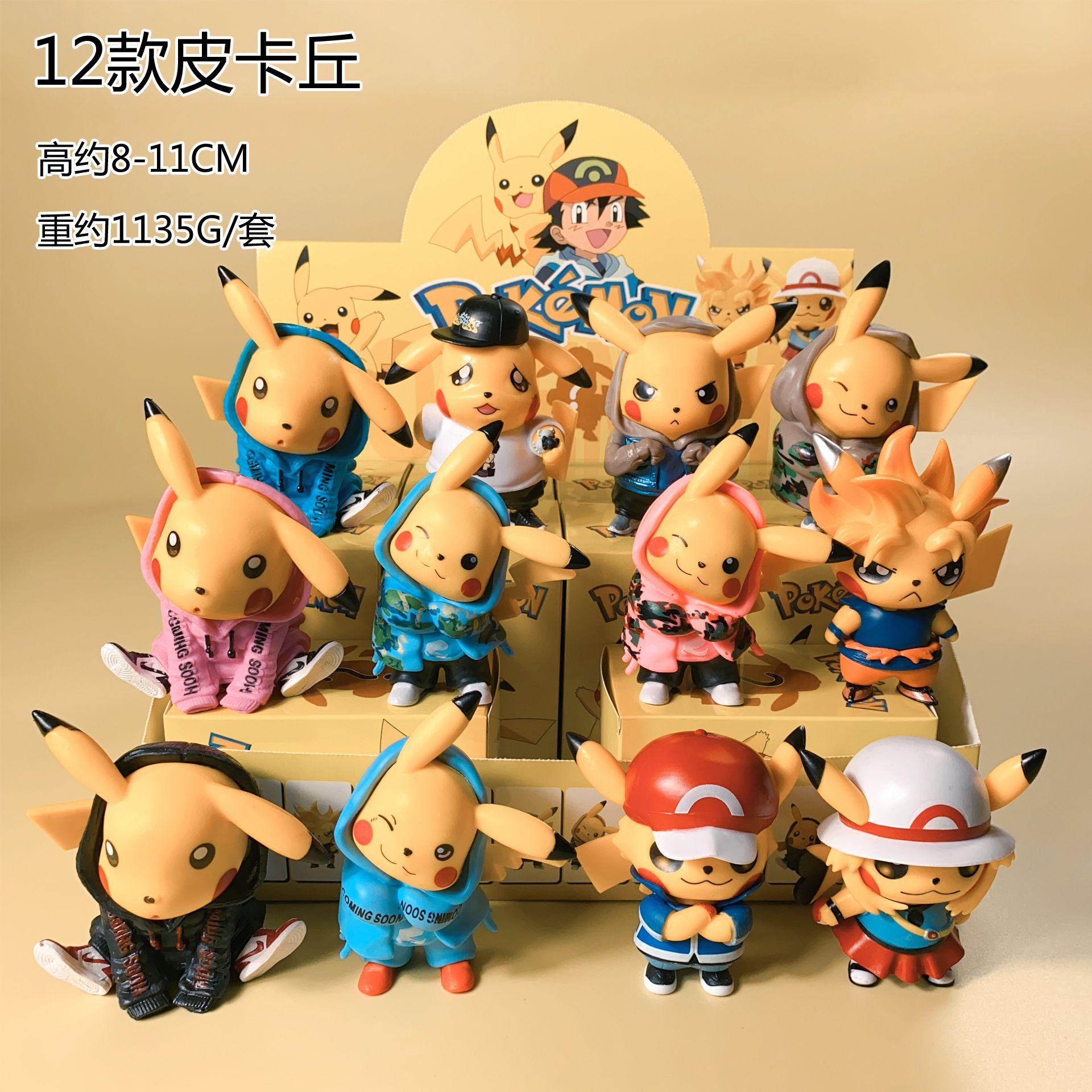 pokemon blind box pikachu hand-made solid pvc pet elf gashapon machine toy magic baby ornaments