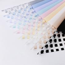 wholesale cube transparent plaid opp glass paper waterproof floral flowers wrapping paper flower shop rose dacal paper