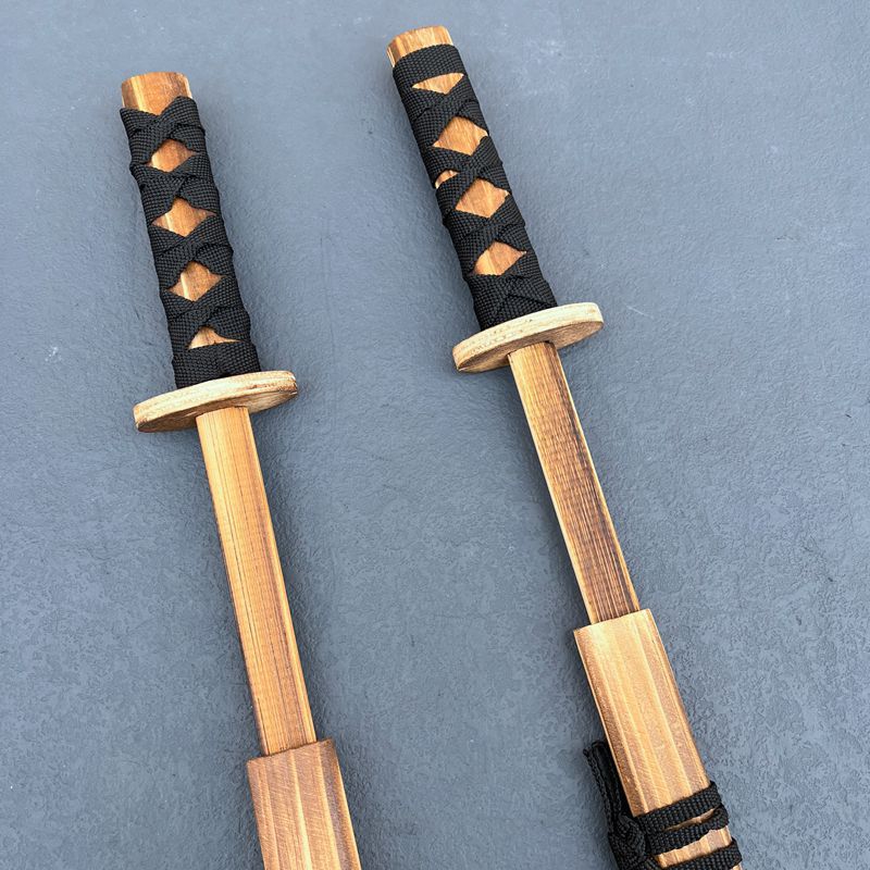 木质碳化武士木头刀剑带剑鞘仿真武术玩具表演道具模型工艺品礼物 详情图3