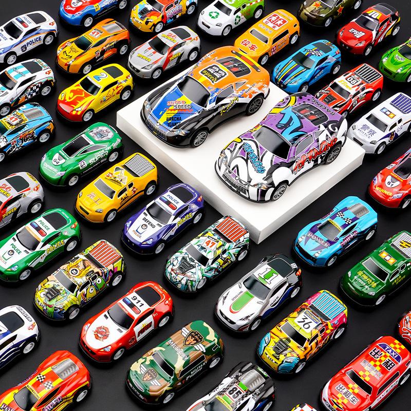 manufacturer tiktok cross-border metal car iron car car pull back car scooter children's racing cartoon toy car