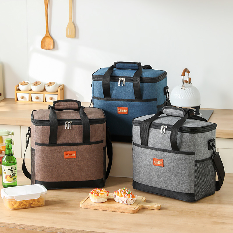 Large insulated bag, thickened fresh-keeping ice pack, waterproof peva picnic insulated bag, takeout delivery box, portable picnic bag detail image 14