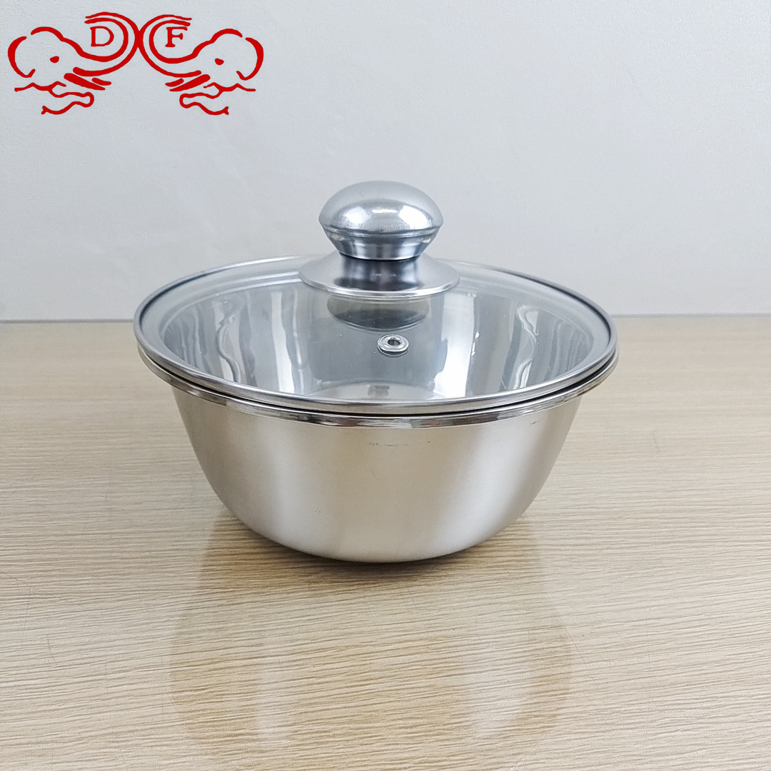 DF99060 and basin Stainless steel basin with cover Kneading basin Hair basin non-stick noodles Household kitchen baking DF TRADINGHOUSE details Picture