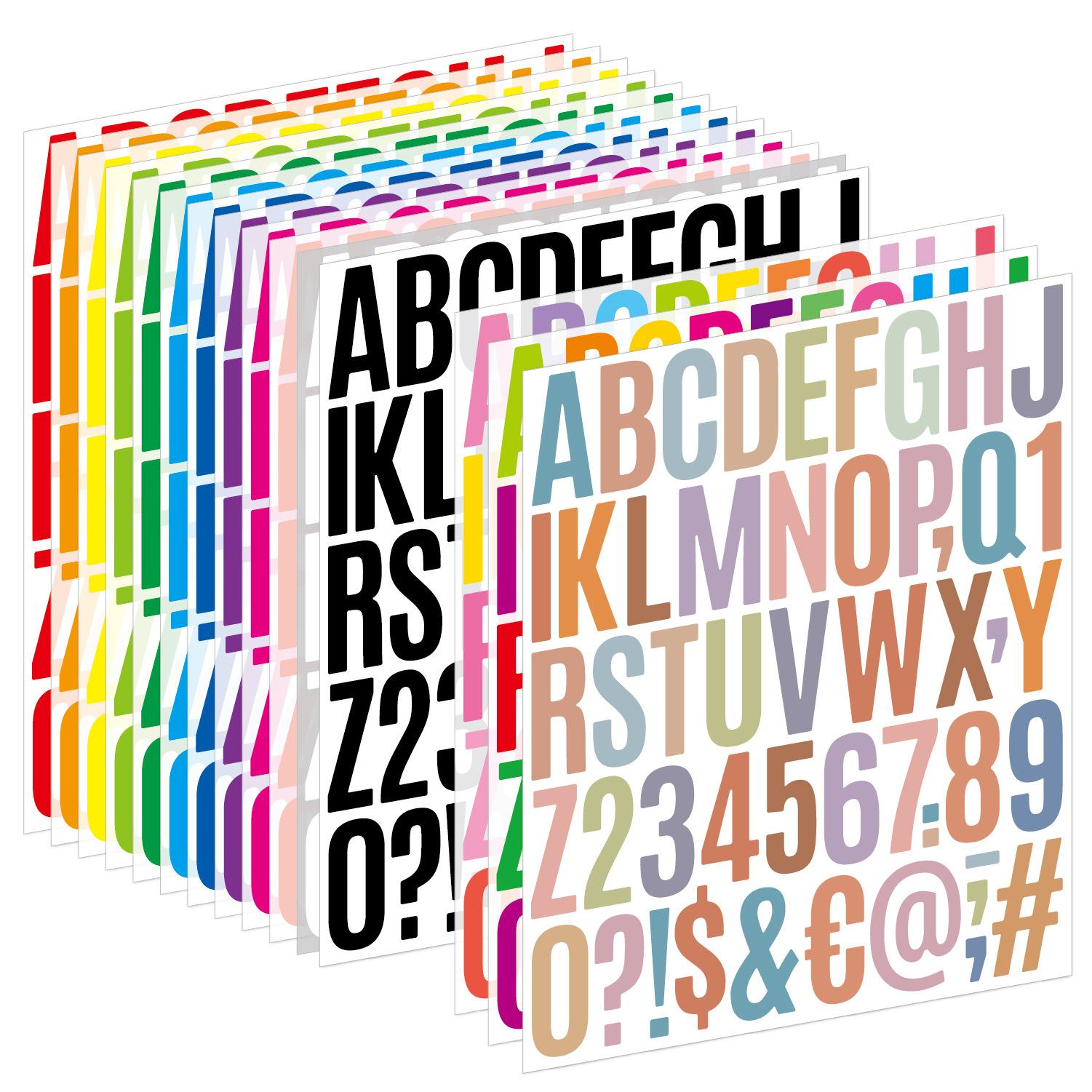 2-inch letter stickers multi-color can be any collective packing notebook journal letters for decoration digital stickers