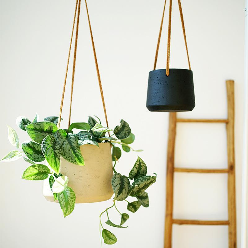 wall-mounted flower pot hanging plant hanging basket wall-hung basin overlord fern hanging pots hanging chlorophytum hanging nordic hanging green radish large