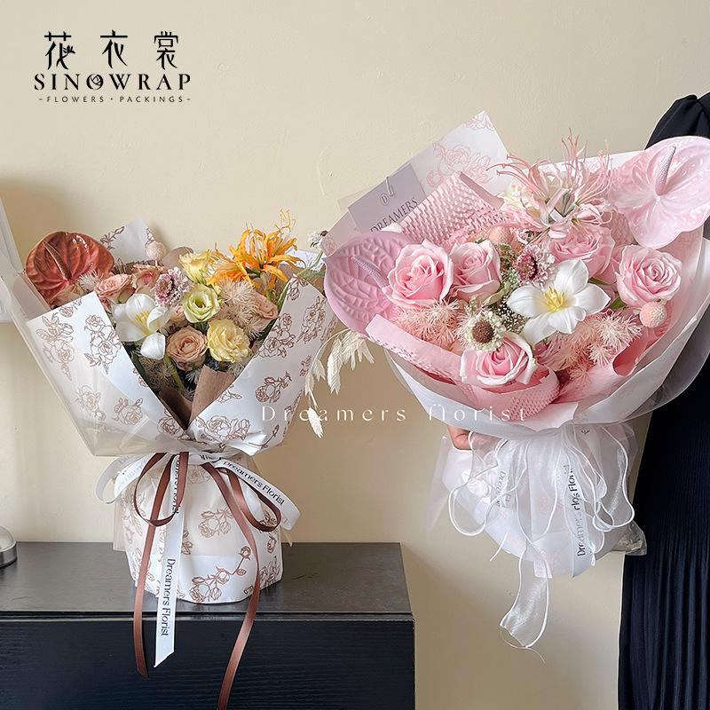 flower clothes valentine's day rose series flower wrapping paper three-dimensional foam wrapping paper alice wrapping paper
