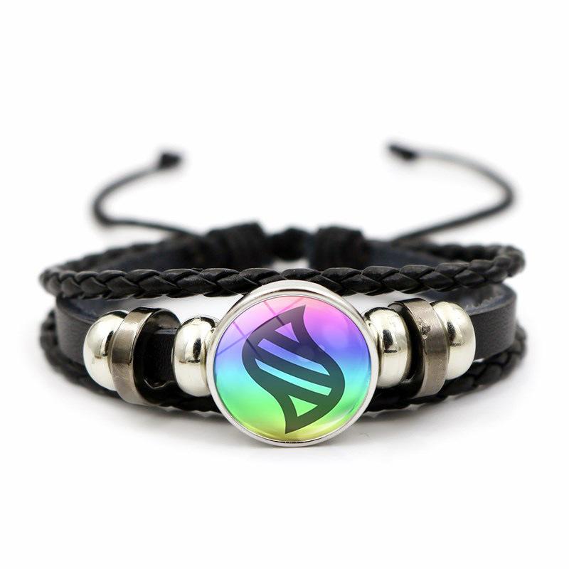 pokemon leather bracelet men and women time stone pokémon pikachu woven hand jewelry bracelet