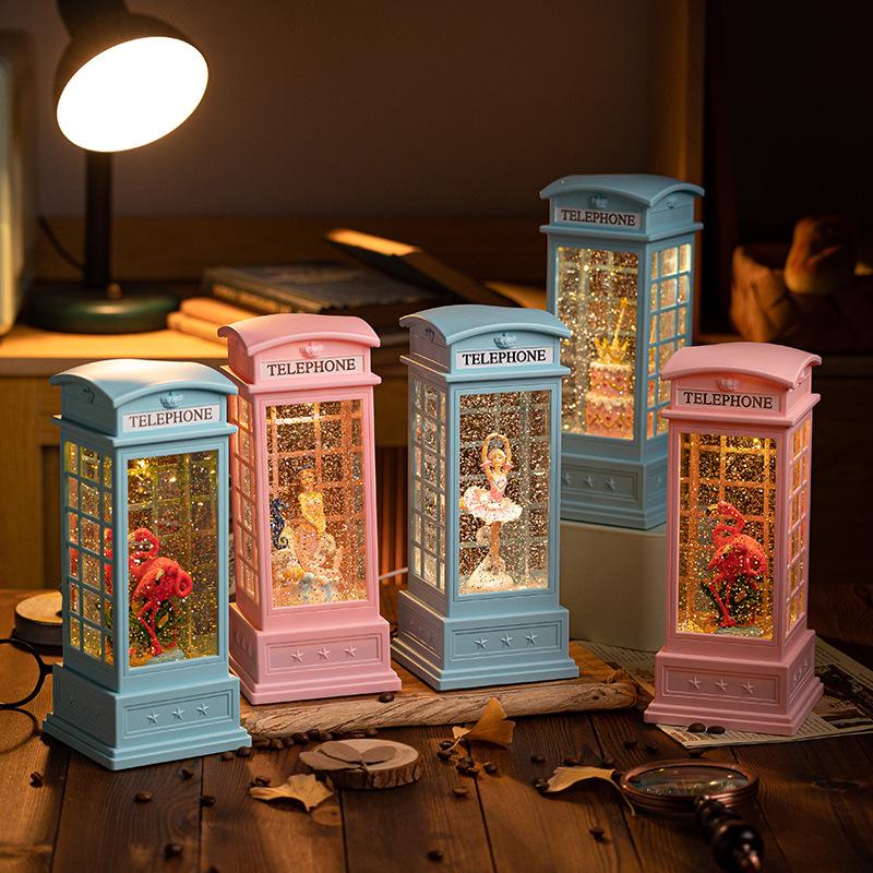 romantic floating snowflake music box crystal ball dream ballet girl heart music box children's birthday gifts girl thumbnail