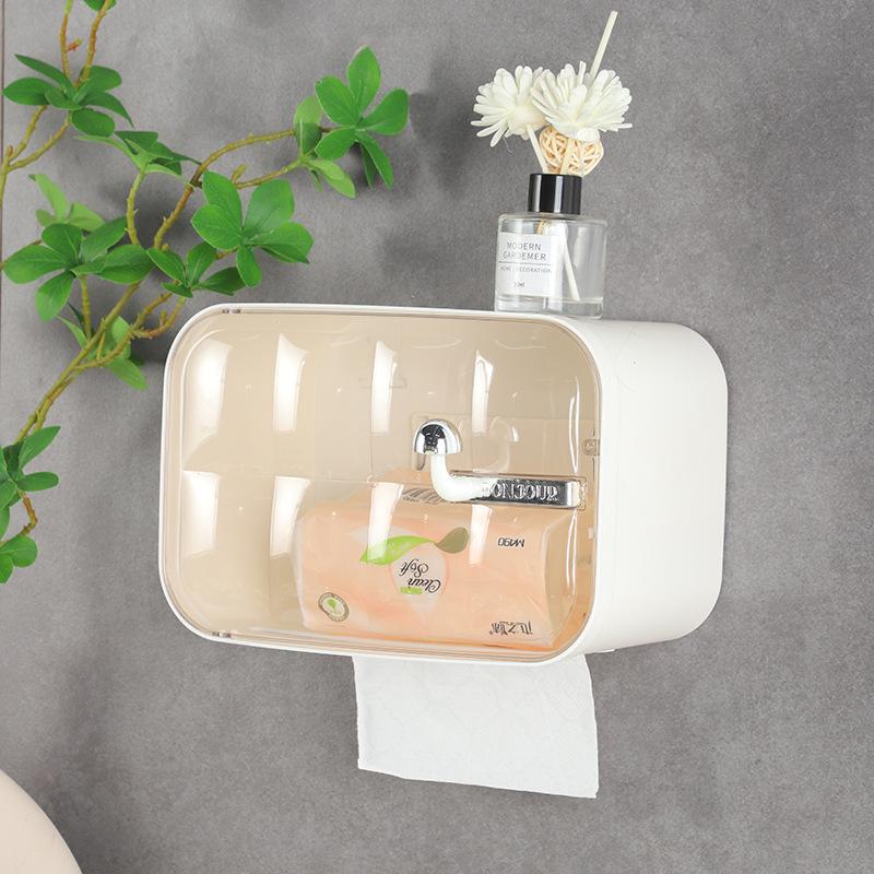 new style toilet tissue box punch-free toilet paper toilet paper storage rack light luxury wall hanging toilet paper and tissue holder